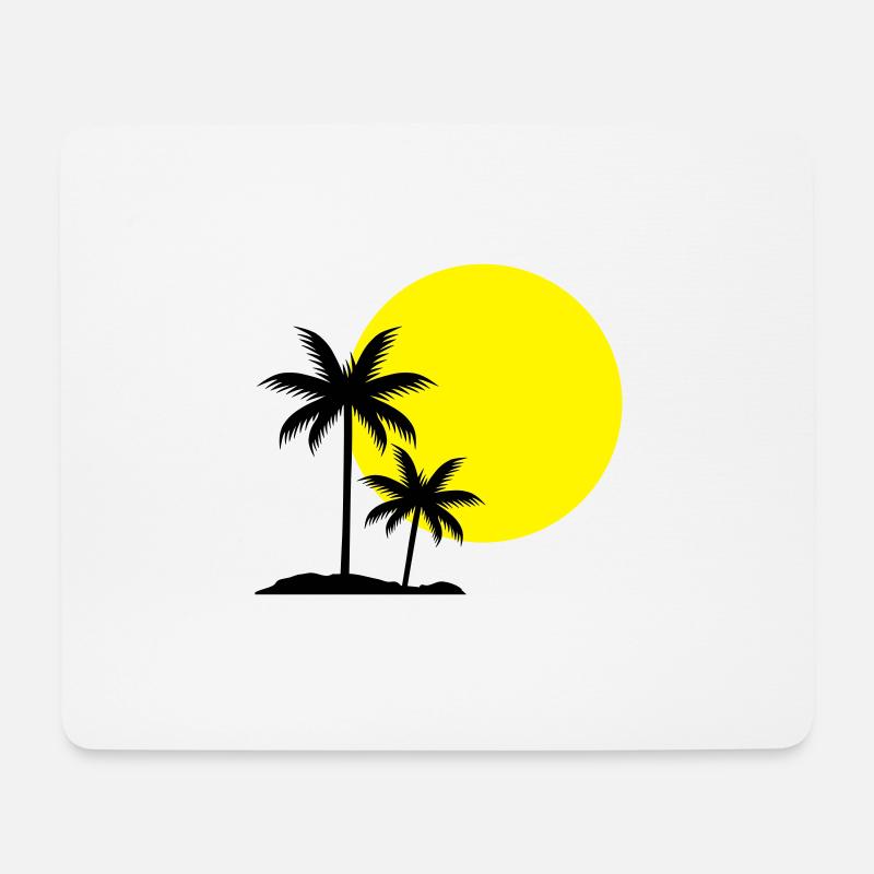 palms - Mousepad (Querformat) - Weiß