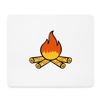feu de camp - Tapis de souris (format paysage) - blanc - Devant