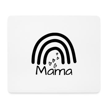 Mama, Mamaspruch mit Regenbogen und Herzchen - Mousepad (Querformat) - Weiß - Vorne