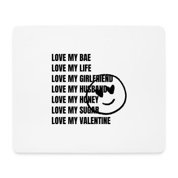 Amour - Tapis de souris (format paysage) - blanc - Devant