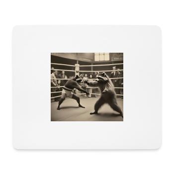 Raccoon / Animal / Photo / Wild / Funny / Robber - Mouse Pad (horizontal) - white - Front