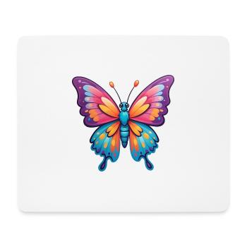 Niedlicher bunter Cartoon-Schmetterling - Mousepad (Querformat) - Weiß - Vorne