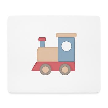 Kunterbunter Spielzug Illustration Eisenbahn - Mousepad (Querformat) - Weiß - Vorne