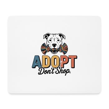 Adoptieren statt Kaufen Hund Tierschutz Motiv - Mousepad (Querformat) - Weiß - Vorne