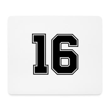 16 - Mousepad (Querformat) - Weiß - Vorne