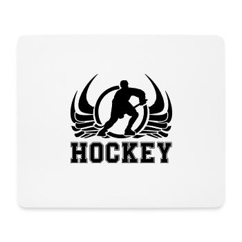 hockey design - Tapis de souris (format paysage) - blanc - Devant