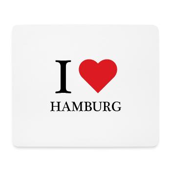 I LOVE HAMBURG - Mouse Pad (horizontal) - white - Front