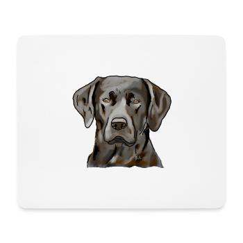 Labrador - Tapis de souris (format paysage) - blanc - Devant