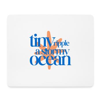 Tiny ripple in a stormy ocean (coral background) - Mouse Pad (horizontal) - white - Front