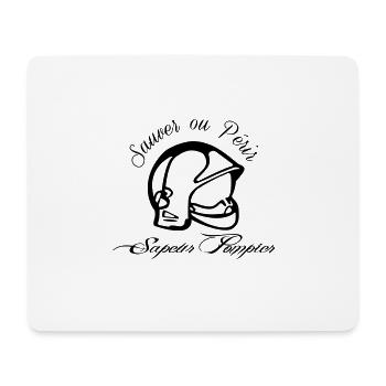 pompier Men On Fire - sauver ou périr casque - Tapis de souris (format paysage) - blanc - Devant