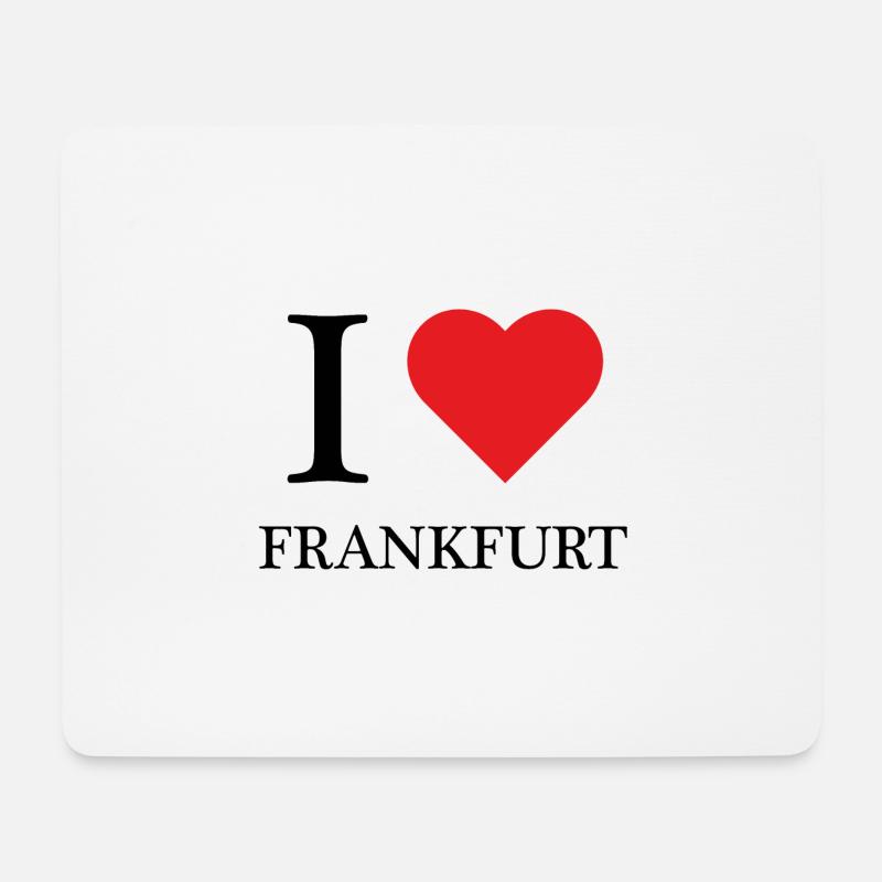 I LOVE FRANKFURT - Mousepad (Querformat) - Weiß