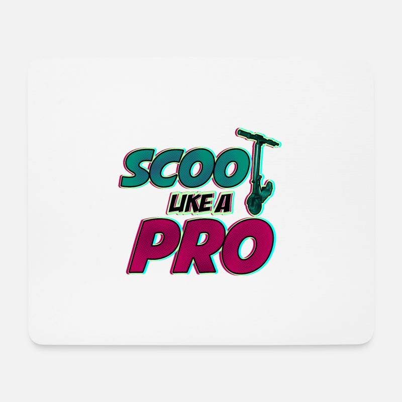 Scoot like a Pro! Cooles Geschenk für Stuntscooter - Mousepad (Querformat) - Weiß