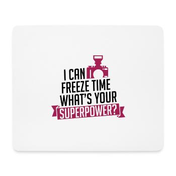 I can freeze time photography kamera - Mousepad (Querformat) - Weiß - Vorne