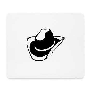 chapeau cowboy western 70923 - Tapis de souris (format paysage) - blanc - Devant