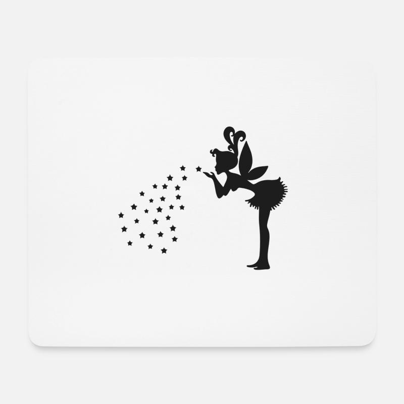 Süße Fee, Elfe - Mousepad (Querformat) - Weiß