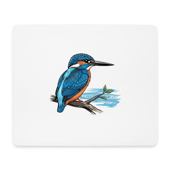 Eisvogel Alcedo Atthis - Mousepad (Querformat) - Weiß - Vorne