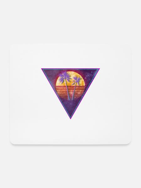 Retro Triangle - Mousepad (Querformat) - Weiß