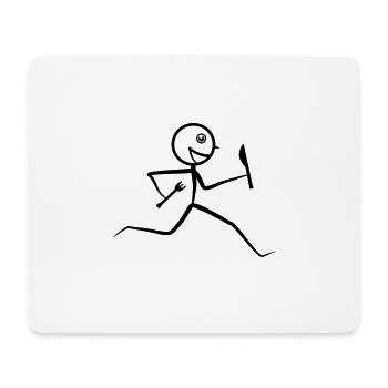 Hungry runner, running - Mouse Pad (horizontal) - white - Front