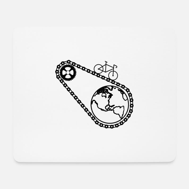 Fahrrad Drahtesel Rennrad Zweirrad - Mousepad (Querformat) - Weiß