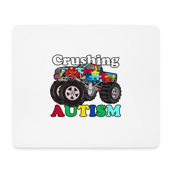Crushing Autism Monster Truck shirt - Mouse Pad (horizontal) - white - Front