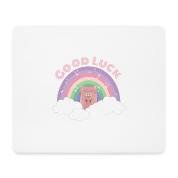 Rainbow Pig Clouds Good Luck Lucky Gift - Mouse Pad (horizontal) - white - Front