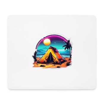 Forest / Wild / Tent / Wilderness / Trees / Life - Mouse Pad (horizontal) - white - Front
