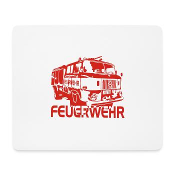 W50 Feuerwehr Spritze IFA - Mousepad (Querformat) - Weiß - Vorne
