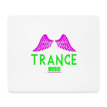 Trance music wing logo - Mouse Pad (horizontal) - white - Front