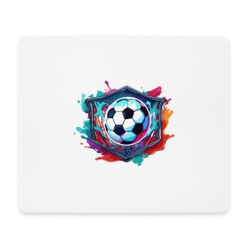 Fußball / spiel / Ball / Spielfeld / schießen - Mousepad (Querformat) - Weiß - Vorne