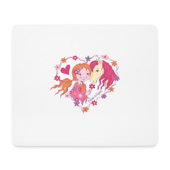 Horse Girl - Mouse Pad (horizontal) - white - Front