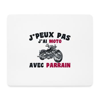 J'peux pas j'ai moto avec parrain - Tapis de souris (format paysage) - blanc - Devant