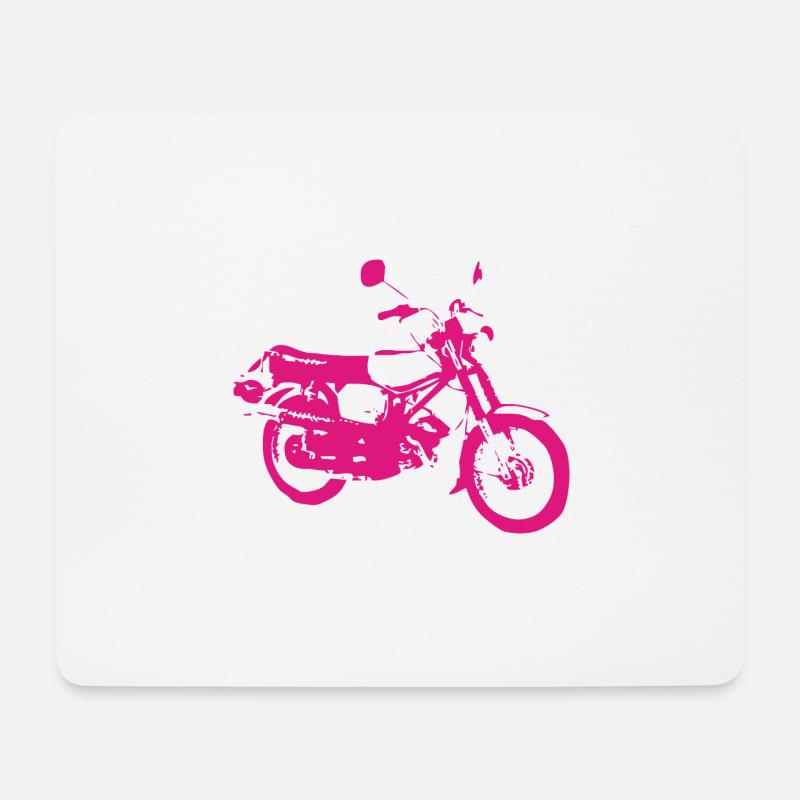 Simson S51 Enduro DDR Mopet - Mousepad (Querformat) - Weiß