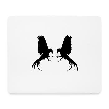 silhouette d'oiseau 2 - Tapis de souris (format paysage) - blanc - Devant
