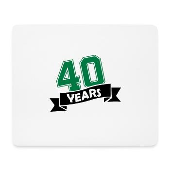 40 years - Mousepad (Querformat) - Weiß - Vorne