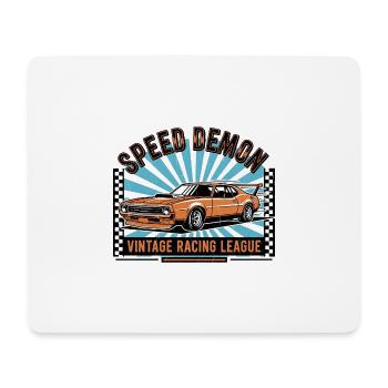 Vintage racing car Speed Demon design - Mouse Pad (horizontal) - white - Front