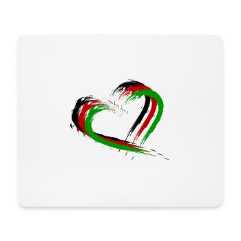 Herz Bürste Afghanistan Flagge Fahne Neu - Mousepad (Querformat) - Weiß - Vorne