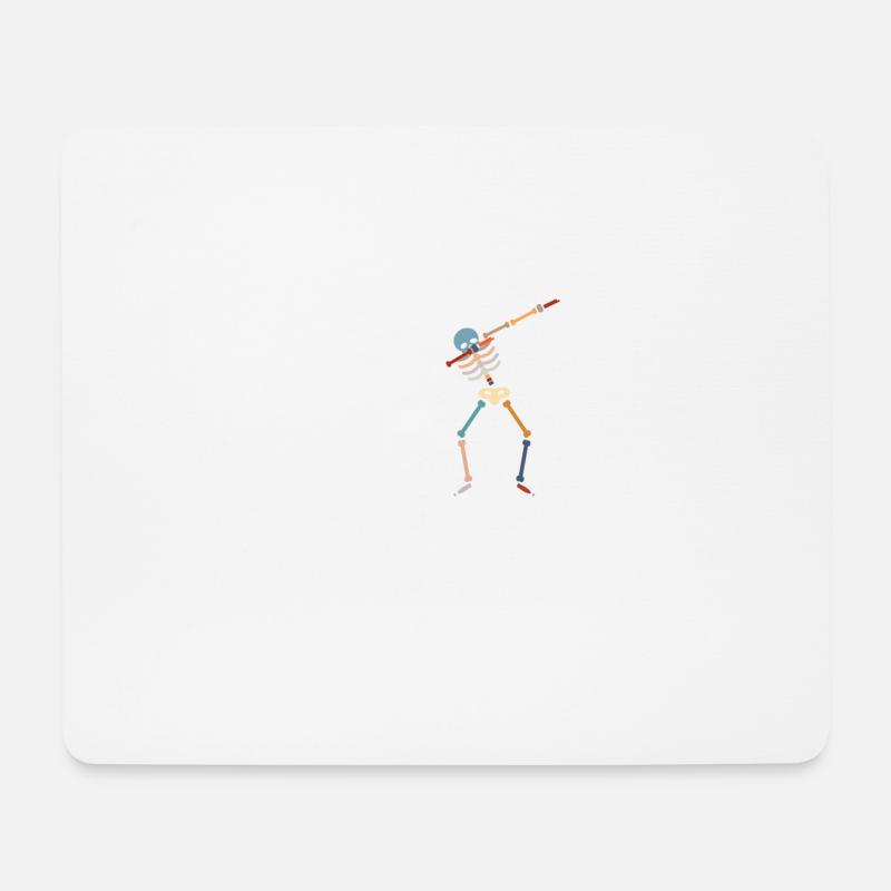 Skelett Dabbing (Unterschied-Edition) - Mousepad (Querformat) - Weiß