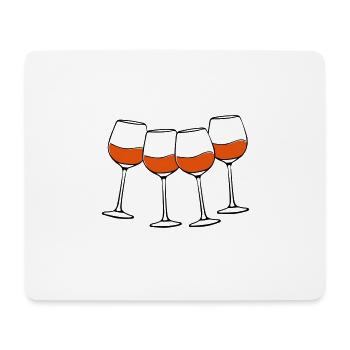 rotwein glas - Mousepad (Querformat) - Weiß - Vorne