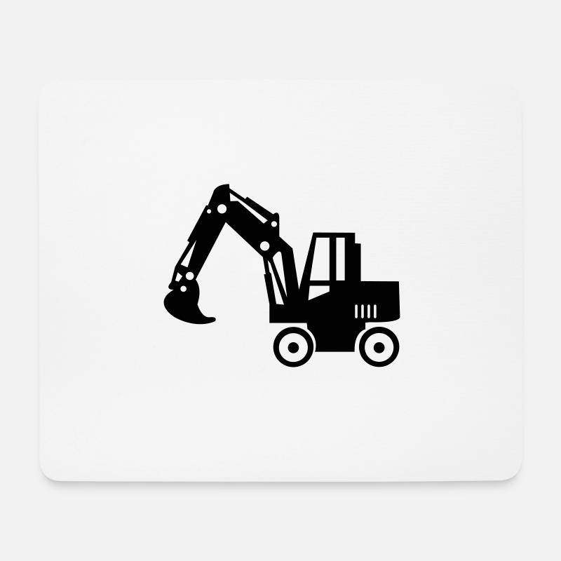 bagger - Mousepad (Querformat) - Weiß