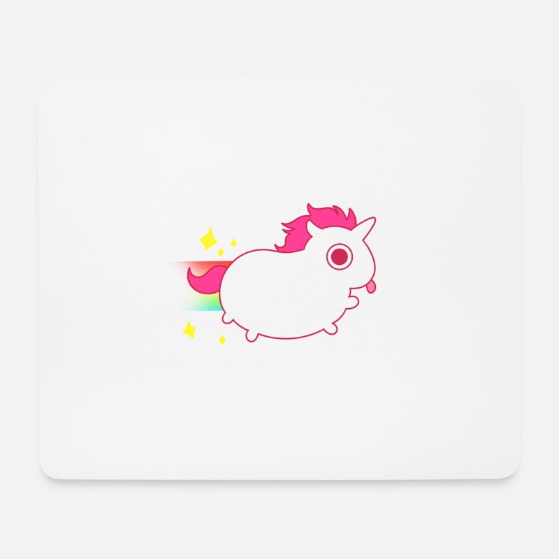 Einhorn - Mousepad (Querformat) - Weiß