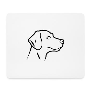 Hundekopf - Mousepad (Querformat) - Weiß - Vorne