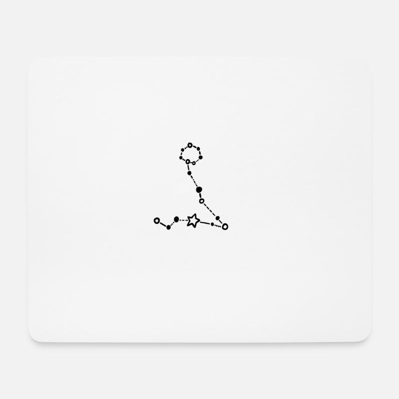 Sternzeichen Fische schwarz - Mousepad (Querformat) - Weiß