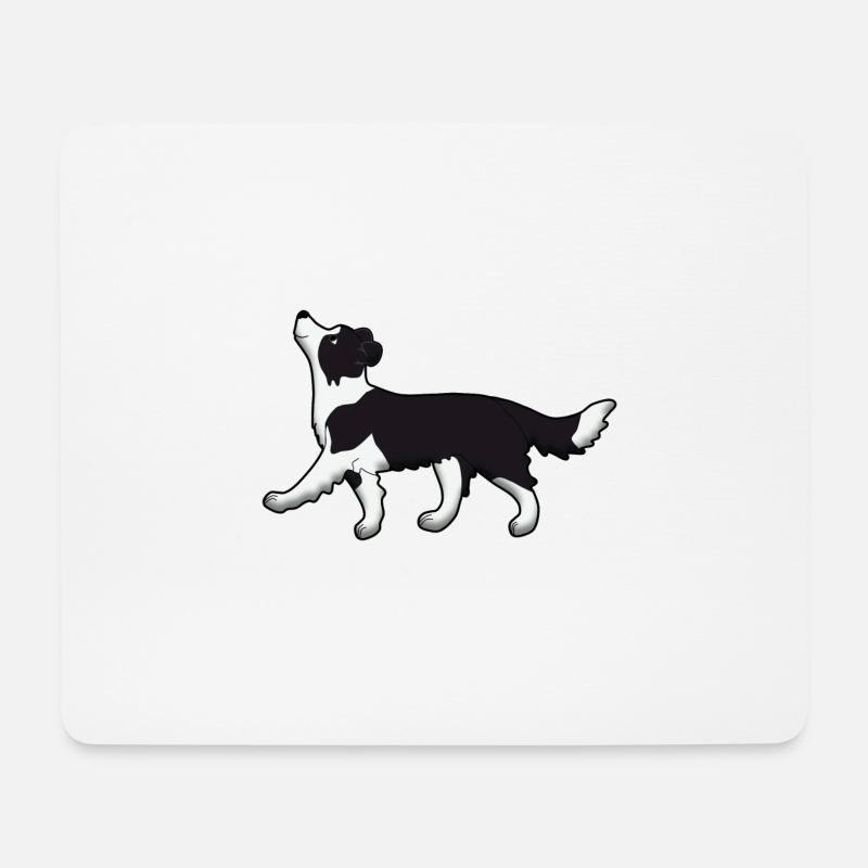 Obedience Border Collie - Mouse Pad (horizontal) - white