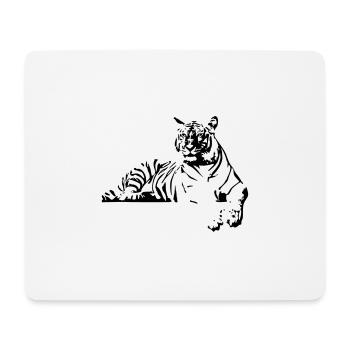 Tiger at rest - Shere Khan - Mouse Pad (horizontal) - white - Front