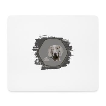 Weimaraner - Mousepad (Querformat) - Weiß - Vorne