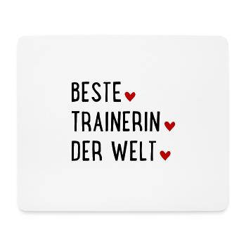 Beste Trainerin der Welt - Mousepad (Querformat) - Weiß - Vorne