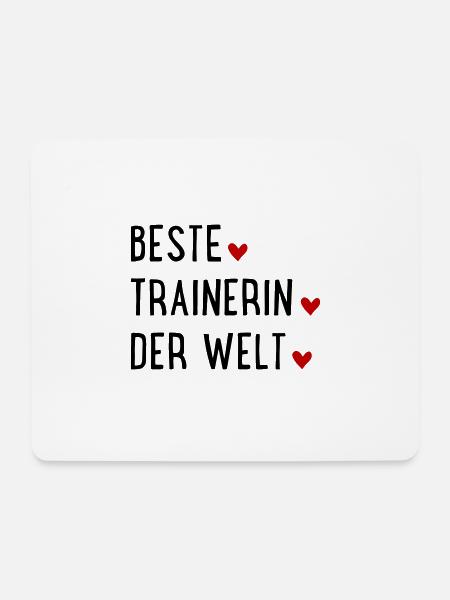 Beste Trainerin der Welt - Mousepad (Querformat) - Weiß