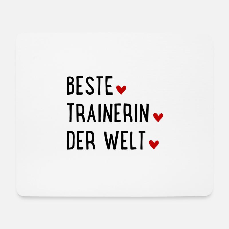 Beste Trainerin der Welt - Mousepad (Querformat) - Weiß