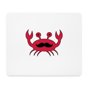 krabe mit mustache - Mousepad (Querformat) - Weiß - Vorne