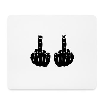 mittelfinger 2 - Mousepad (Querformat) - Weiß - Vorne